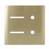 Placa p/ 2 Interruptores + 2 Furos 4x4 - Novara Dourado